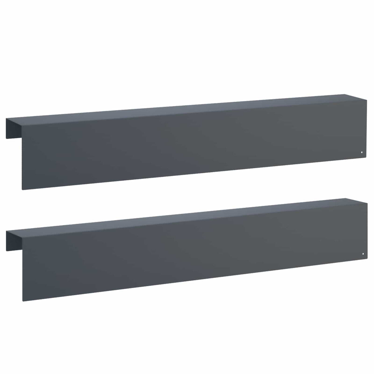 Garden Cover Profile 2 pcs 100 x 10 x 15 cm Steel Anthracite