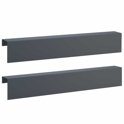 Garden Cover Profile 2 pcs 100 x 10 x 15 cm Steel Anthracite