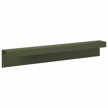 Garden Cover Profile 10 pcs 100 x 10 x 15 cm Steel Olive Green