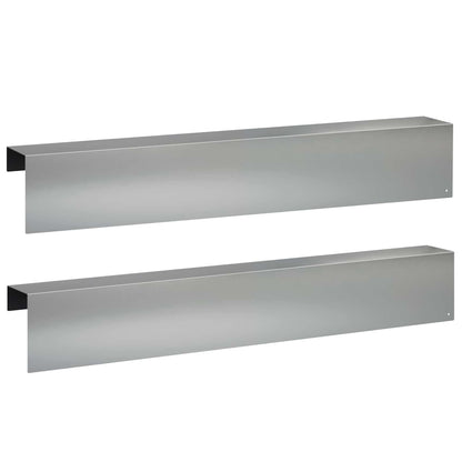 Garden Cover Profile 2 pcs 100 x 10 x 15 cm Galvanised Steel