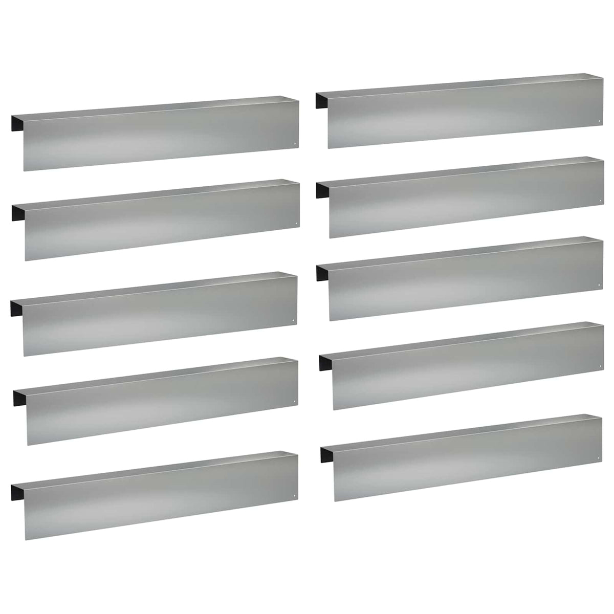 Garden Cover Profile 10 pcs 100 x 10 x 15 cm Galvanised Steel