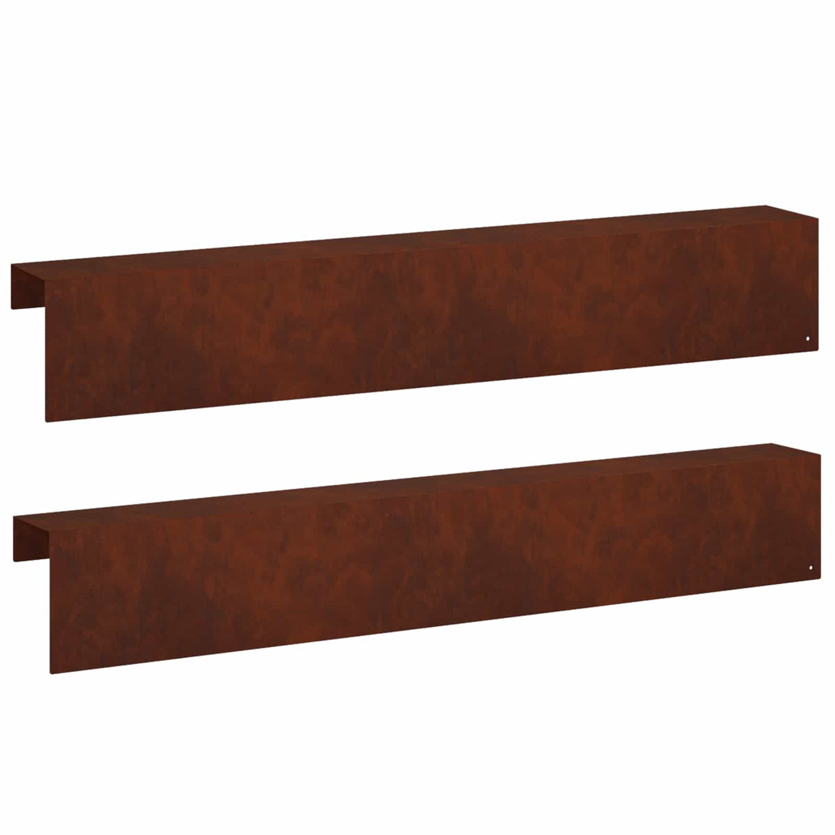 Garden Cover Profile 2 pcs 100 x 10 x 15 cm Weathering Steel