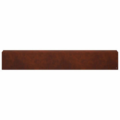 Garden Cover Profile 2 pcs 100 x 10 x 15 cm Weathering Steel