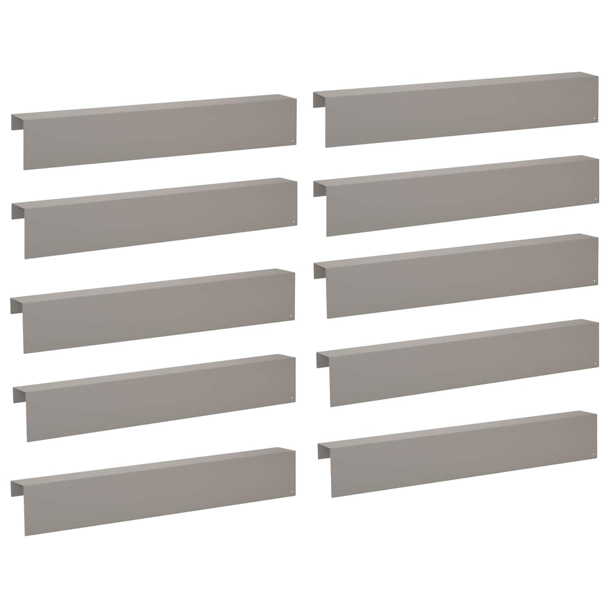 Garden Cover Profile 10 pcs 100 x 10 x 15 cm Weathering Steel