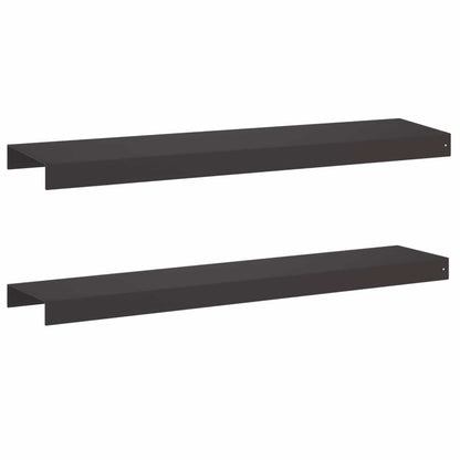 Garden Cover Profile 2 pcs 100 x 20 x 5 cm Steel Black