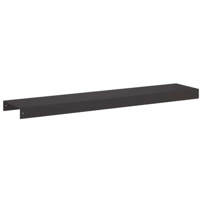 Garden Cover Profile 2 pcs 100 x 20 x 5 cm Steel Black