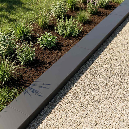 Garden Cover Profile 2 pcs 100 x 20 x 5 cm Steel Anthracite