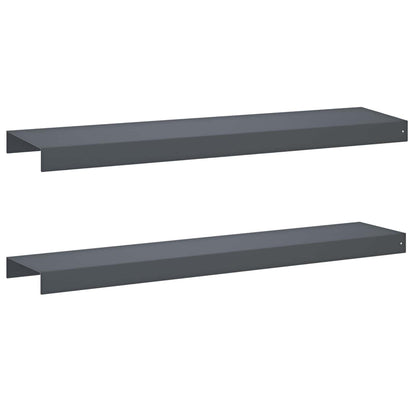 Garden Cover Profile 2 pcs 100 x 20 x 5 cm Steel Anthracite