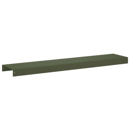 Garden Cover Profile 2 pcs 100 x 20 x 5 cm Steel Olive Green