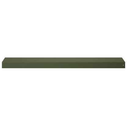 Garden Cover Profile 2 pcs 100 x 20 x 5 cm Steel Olive Green
