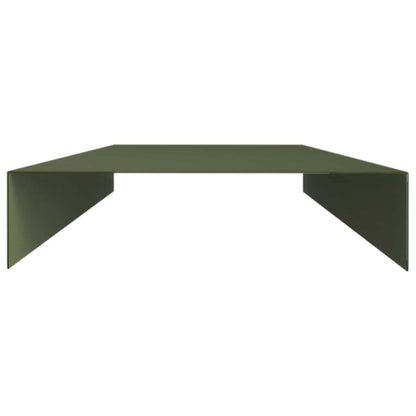Garden Cover Profile 2 pcs 100 x 20 x 5 cm Steel Olive Green