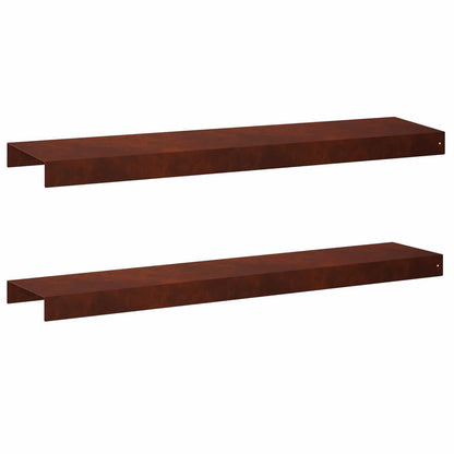 Garden Cover Profile 2 pcs 100 x 20 x 5 cm Weathering Steel