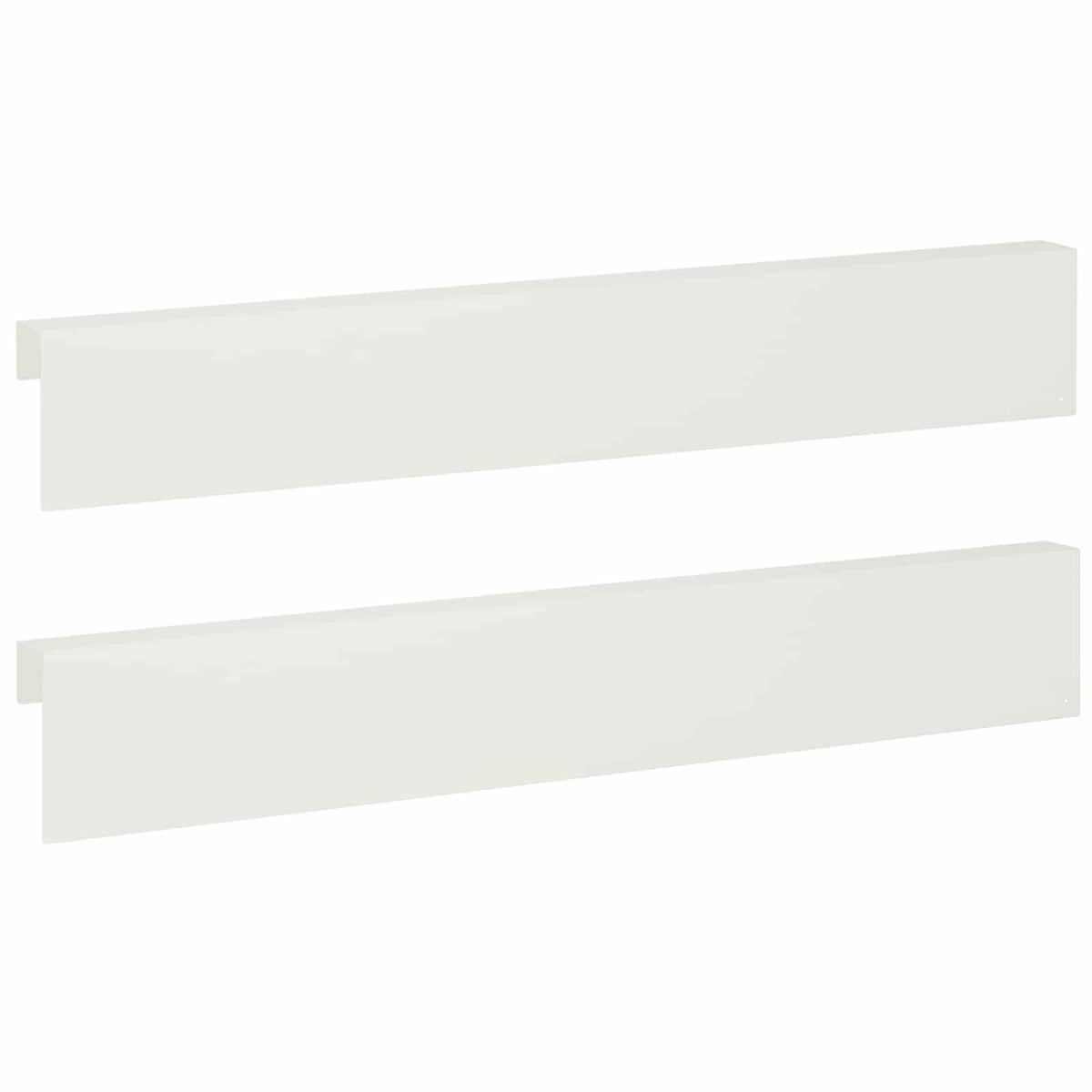 Garden Cover Profile 2 pcs 100 x 5 x 15 cm Steel White