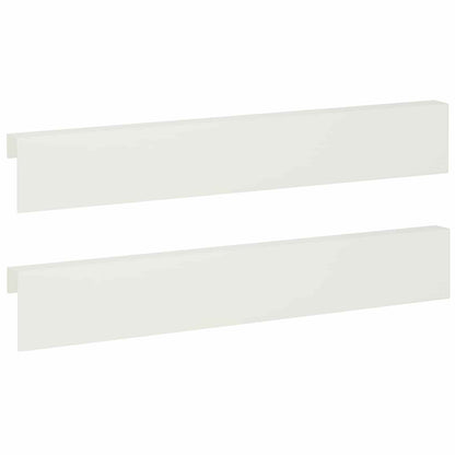 Garden Cover Profile 2 pcs 100 x 5 x 15 cm Steel White