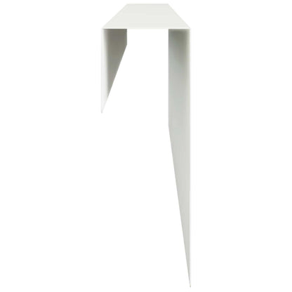 Garden Cover Profile 2 pcs 100 x 5 x 15 cm Steel White