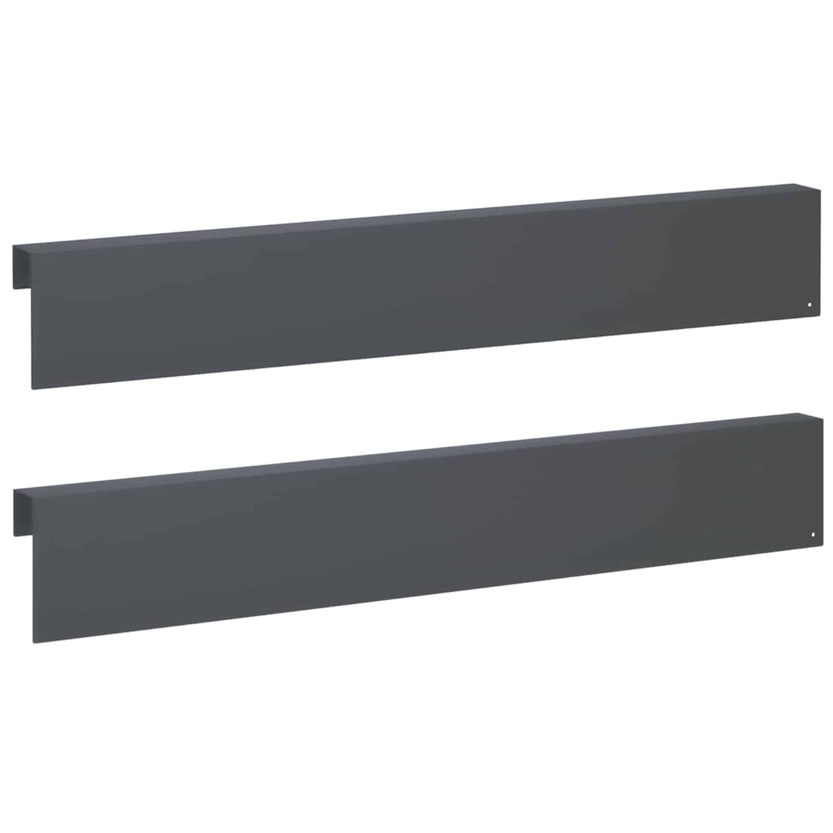 Garden Cover Profile 2 pcs 100 x 5 x 15 cm Steel Anthracite