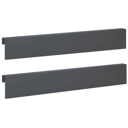 Garden Cover Profile 2 pcs 100 x 5 x 15 cm Steel Anthracite