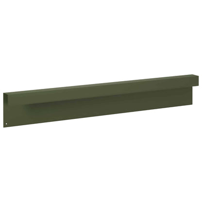 Garden Cover Profile 2 pcs 100 x 5 x 15 cm Steel Olive Green