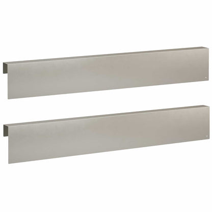 Garden Cover Profile 2 pcs 100 x 5 x 15 cm Stainless Steel
