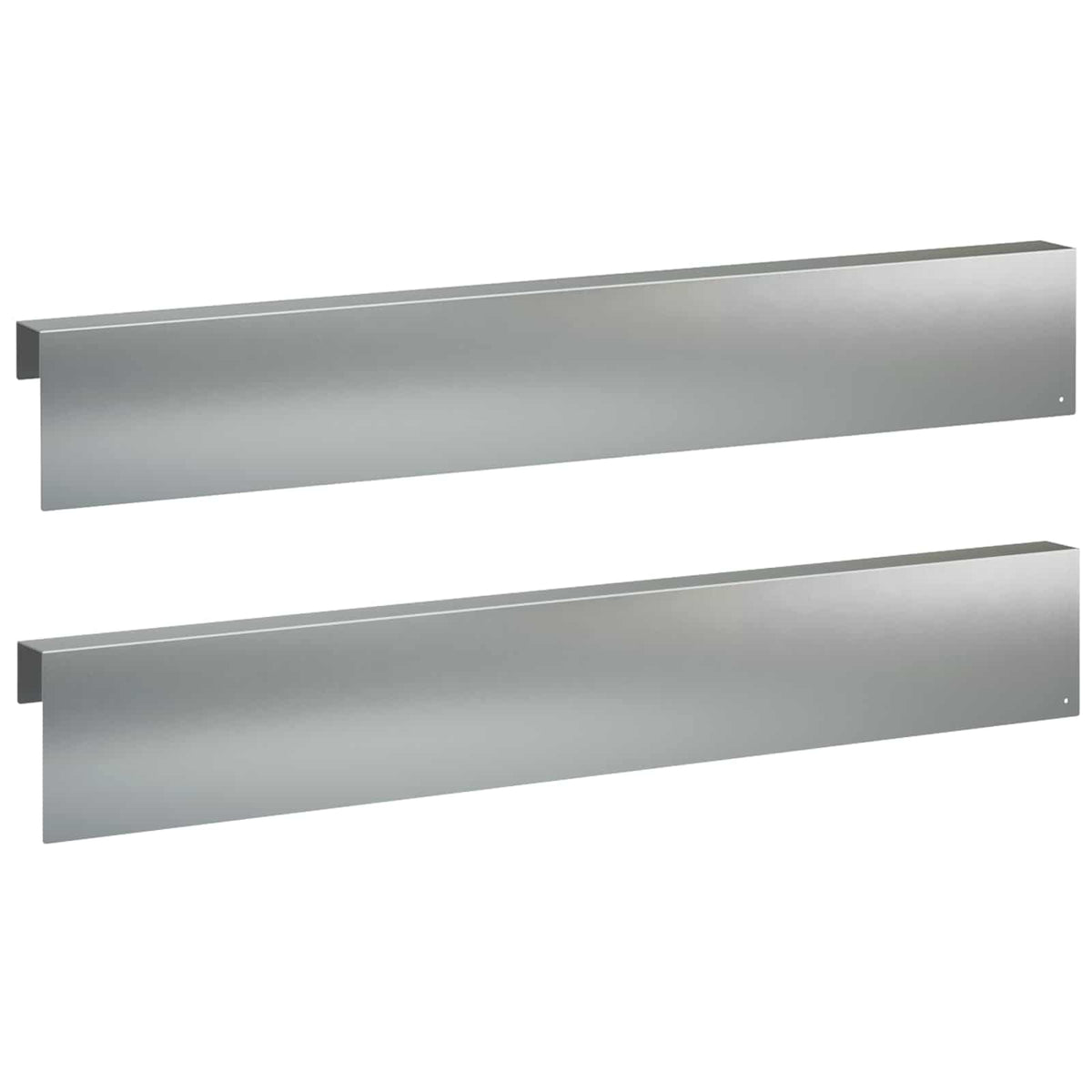 Garden Cover Profile 2 pcs 100 x 5 x 15 cm Galvanised Steel
