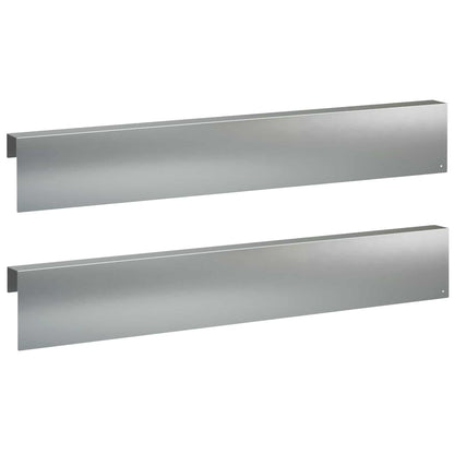 Garden Cover Profile 2 pcs 100 x 5 x 15 cm Galvanised Steel