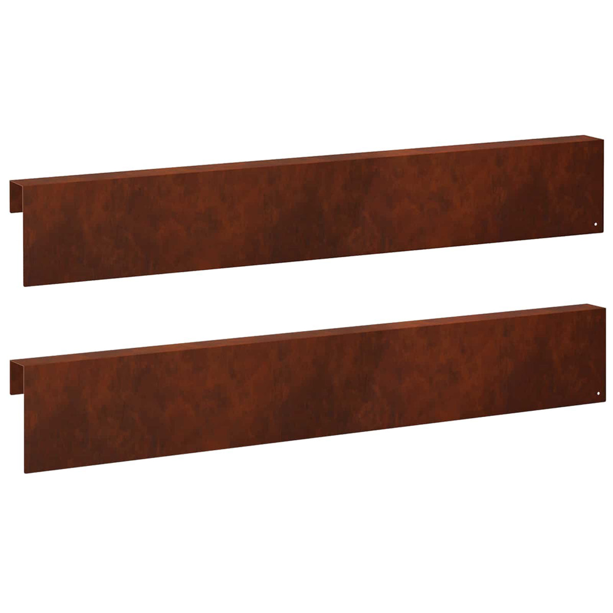 Garden Cover Profile 2 pcs 100 x 5 x 15 cm Weathering Steel