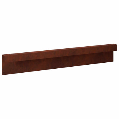 Garden Cover Profile 2 pcs 100 x 5 x 15 cm Weathering Steel