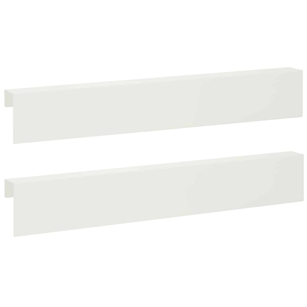 Garden Cover Profile 2 pcs 100 x 6 x 15 cm Steel White