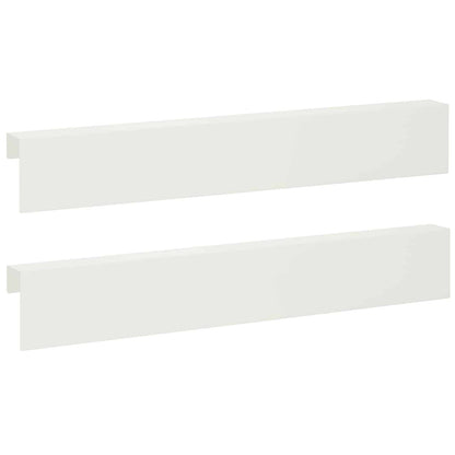 Garden Cover Profile 2 pcs 100 x 6 x 15 cm Steel White