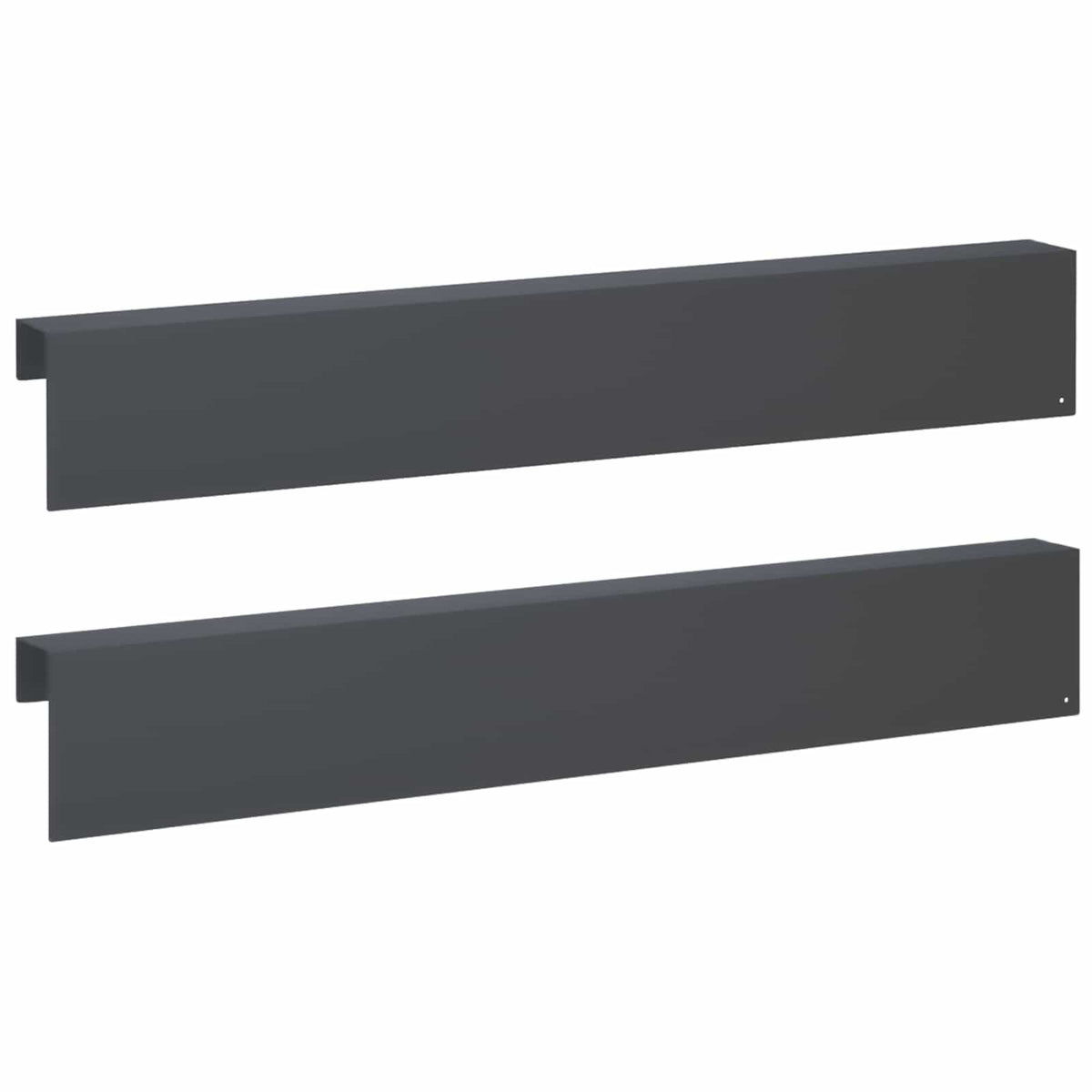 Garden Cover Profile 2 pcs 100 x 6 x 15 cm Steel Anthracite