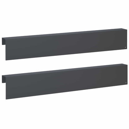 Garden Cover Profile 2 pcs 100 x 6 x 15 cm Steel Anthracite