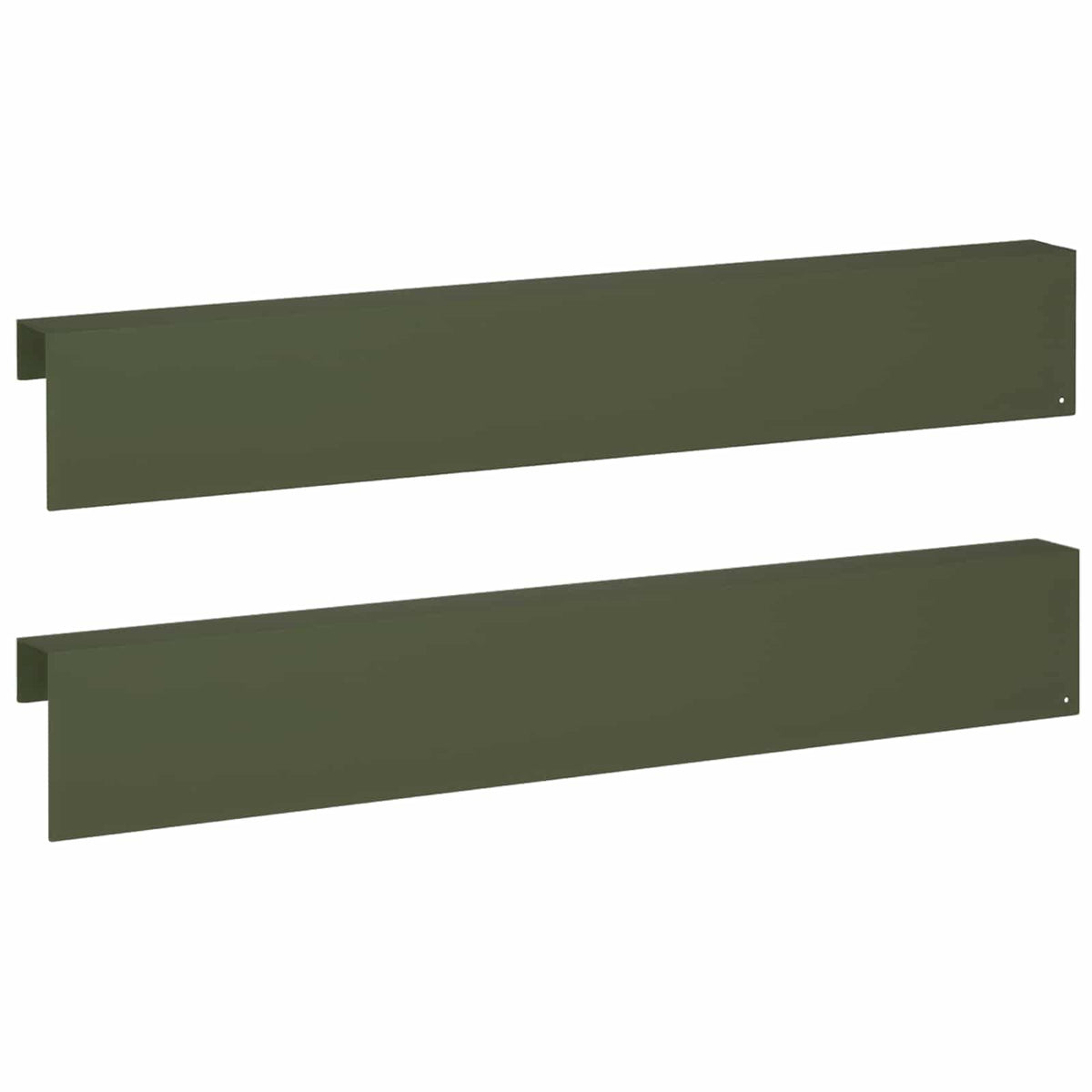 Garden Cover Profile 2 pcs 100 x 6 x 15 cm Steel Olive Green
