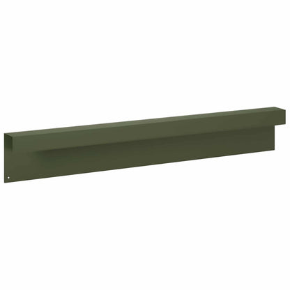 Garden Cover Profile 2 pcs 100 x 6 x 15 cm Steel Olive Green
