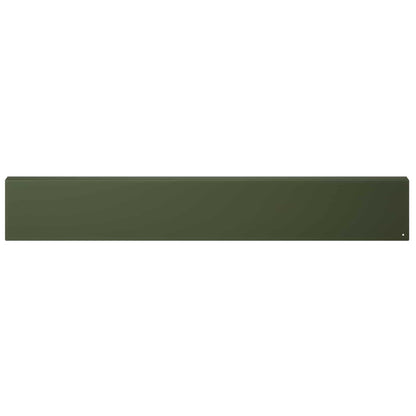 Garden Cover Profile 2 pcs 100 x 6 x 15 cm Steel Olive Green
