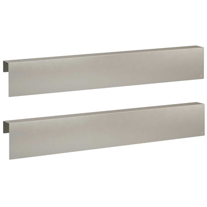 Garden Cover Profile 2 pcs 100 x 6 x 15 cm Stainless Steel