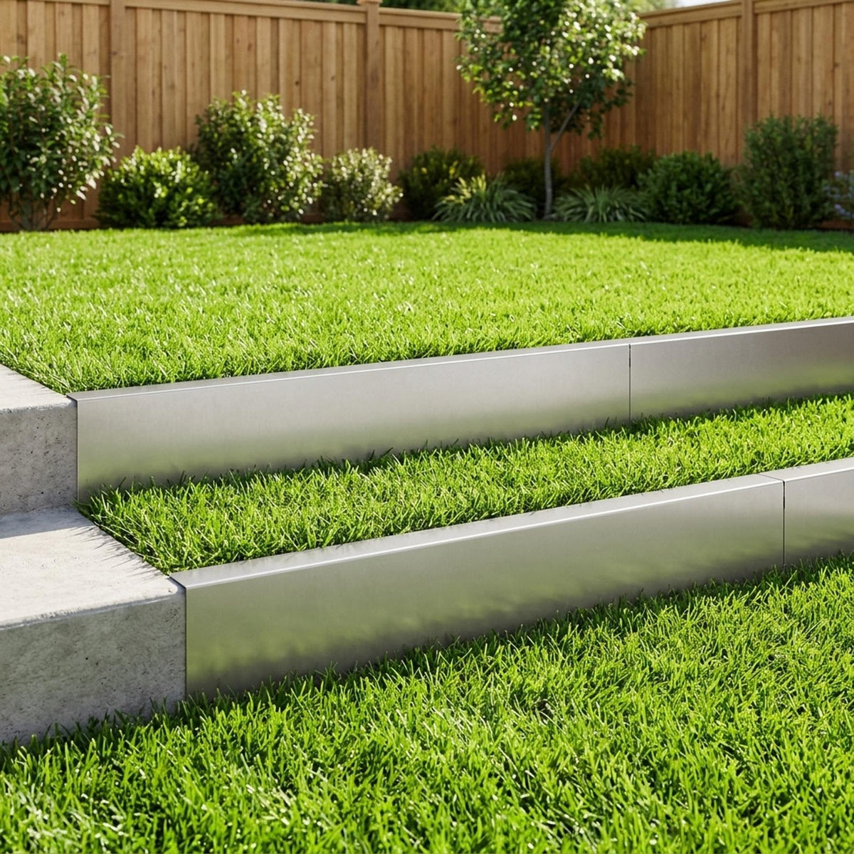 Garden Cover Profile 10 pcs 100 x 6 x 15 cm Stainless Steel
