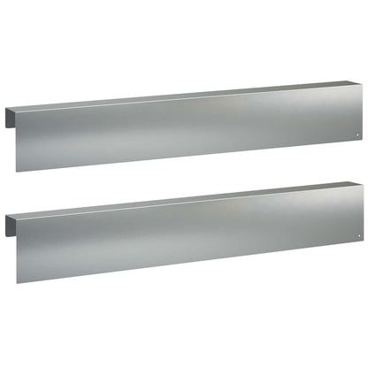 Garden Cover Profile 2 pcs 100 x 6 x 15 cm Galvanised Steel