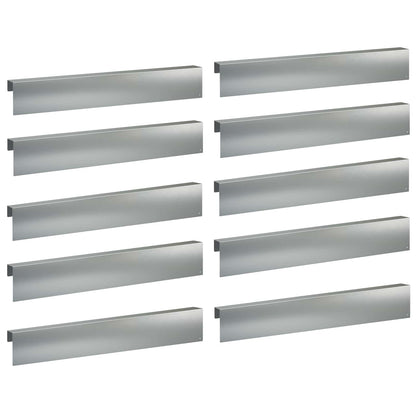 Garden Cover Profile 10 pcs 100 x 6 x 15 cm Galvanised Steel
