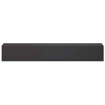 Garden Cover Profile 2 pcs 100 x 15 x 15 cm Steel Black