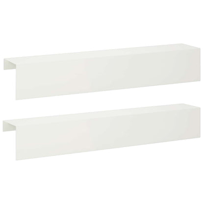 Garden Cover Profile 2 pcs 100 x 15 x 15 cm Steel White
