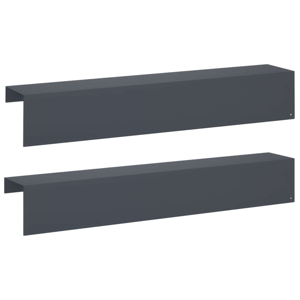 Garden Cover Profile 2 pcs 100 x 15 x 15 cm Steel Anthracite