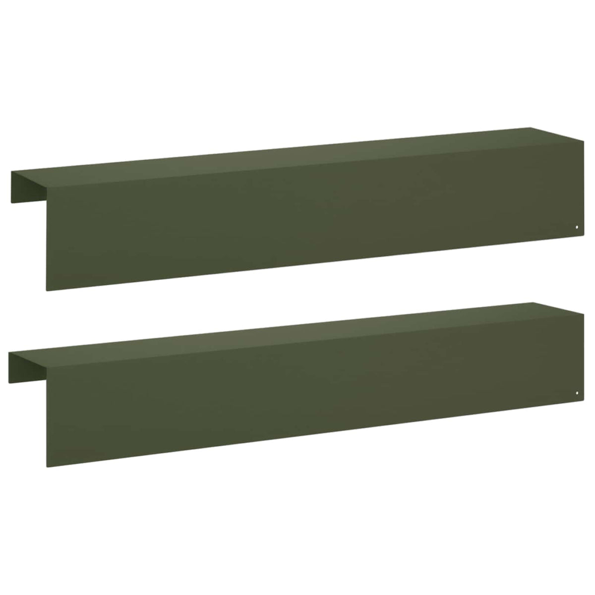 Garden Cover Profile 2 pcs 100 x 15 x 15 cm Steel Olive Green