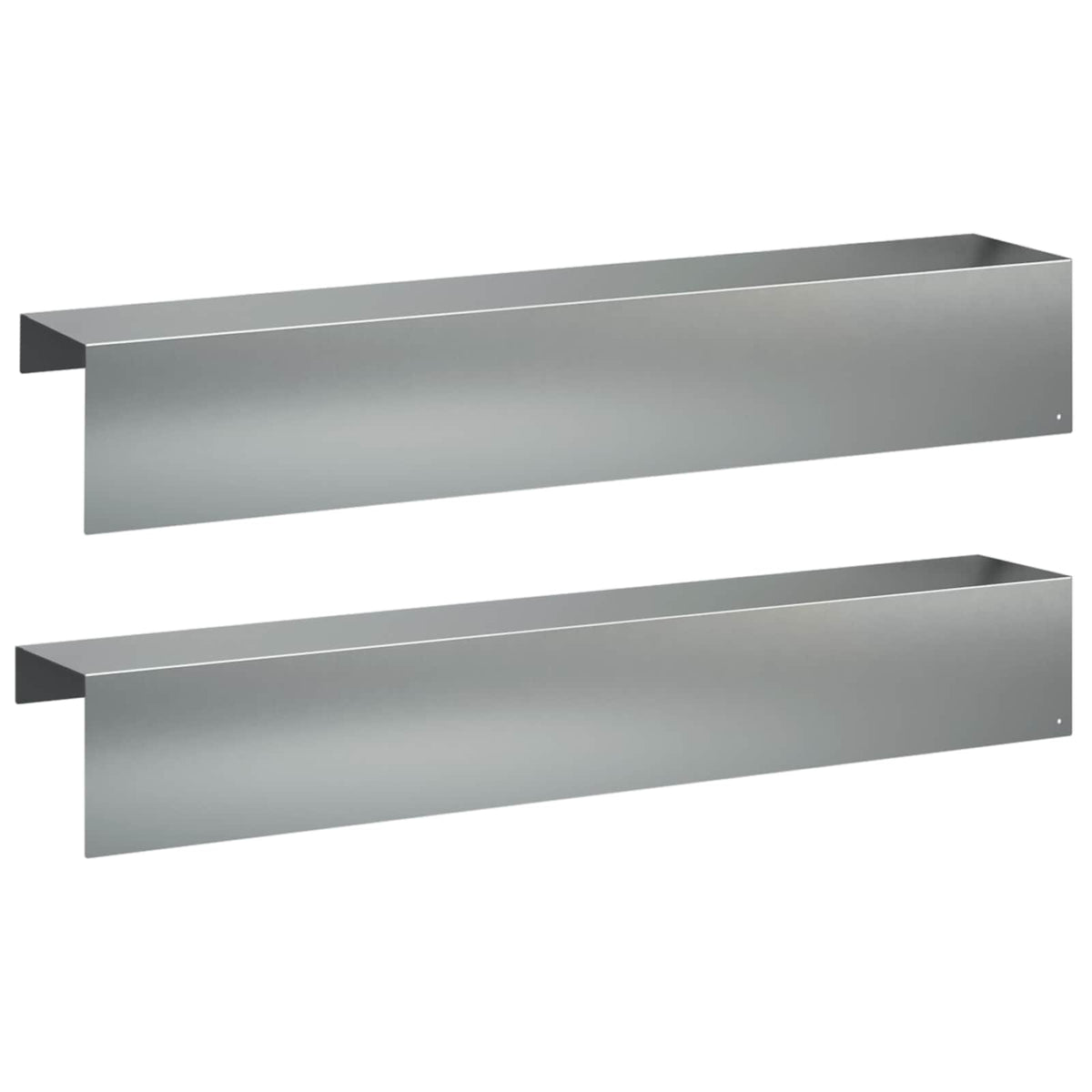 Garden Cover Profile 2 pcs 100 x 15 x 15 cm Galvanised Steel