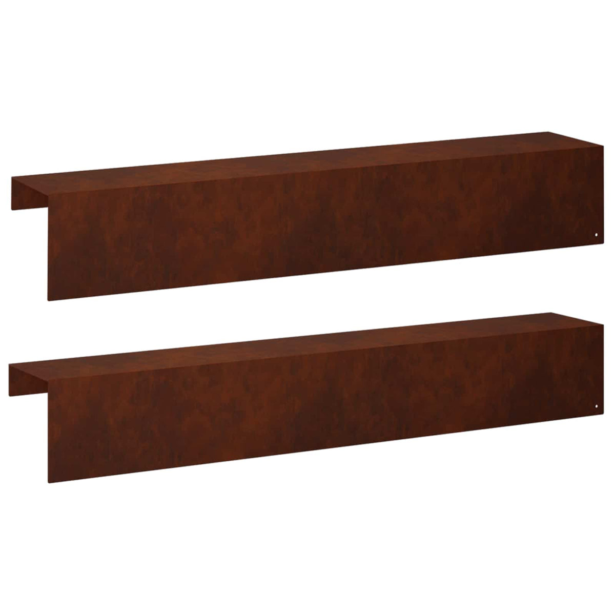Garden Cover Profile 2 pcs 100 x 15 x 15 cm Weathering Steel