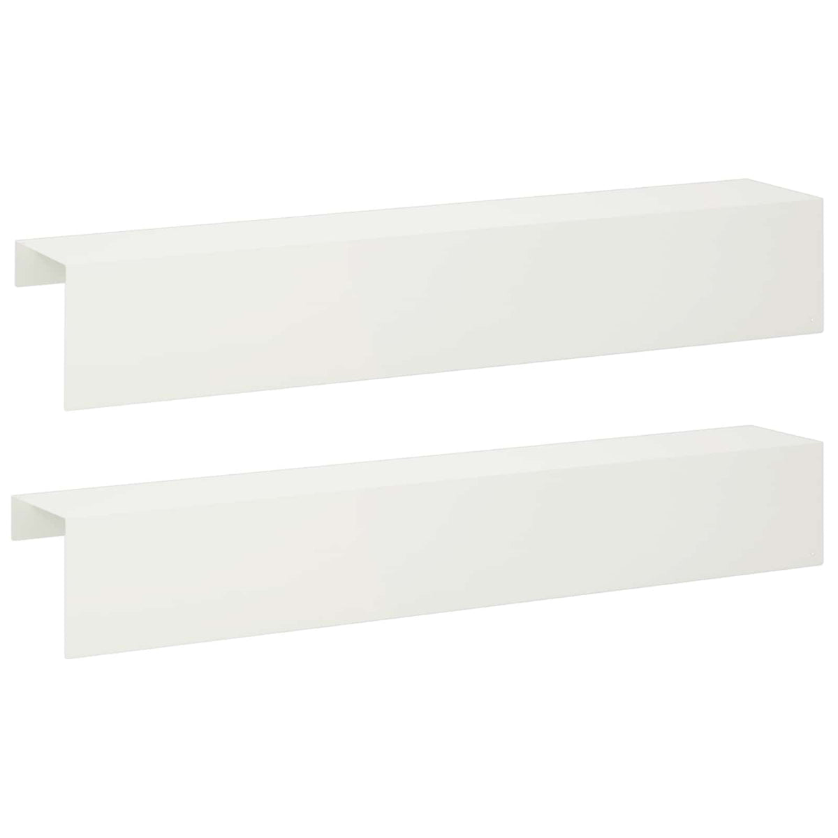 Garden Cover Profile 2 pcs 100 x 20 x 15 cm Steel White