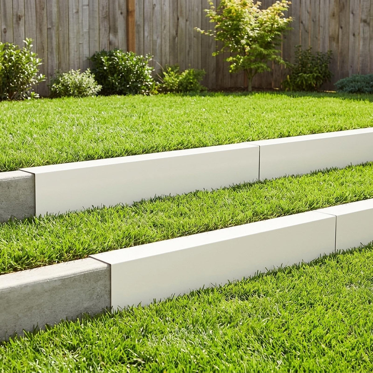 Garden Cover Profile 10 pcs 100 x 20 x 15 cm Steel White