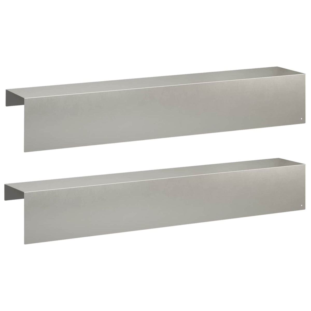 Garden Cover Profile 2 pcs 100 x 20 x 15 cm Stainless Steel