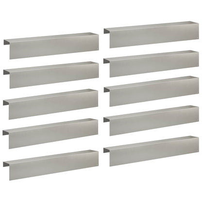 Garden Cover Profile 10 pcs 100 x 20 x 15 cm Stainless Steel