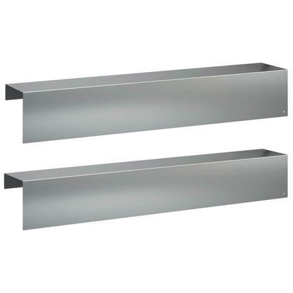 Garden Cover Profile 2 pcs 100 x 20 x 15 cm Galvanised Steel