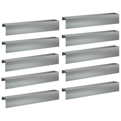 Garden Cover Profile 10 pcs 100 x 20 x 15 cm Galvanised Steel